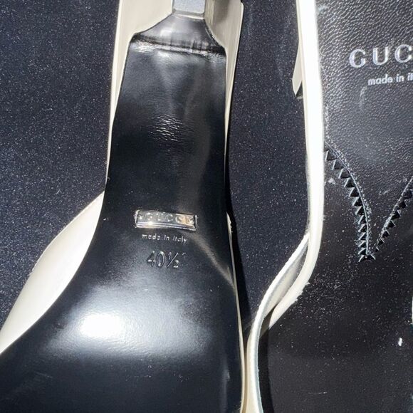 Brand new with box Gucci Cream Mules Sleek Leather Design - Picture 7 of 11